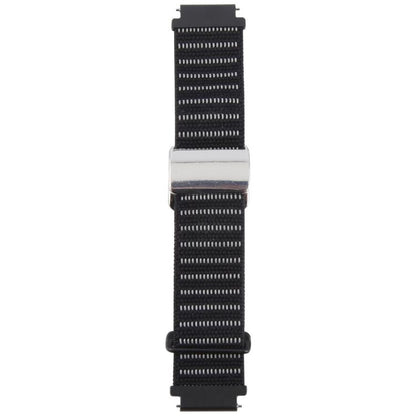 For Google Pixel Watch 3 45mm Magnetic Buckle Reflective Nylon Watch Band(Black) by bashfashion