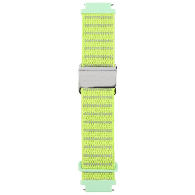 For Google Pixel Watch 3 45mm Magnetic Buckle Reflective Nylon Watch Band(Green) by bashfashion