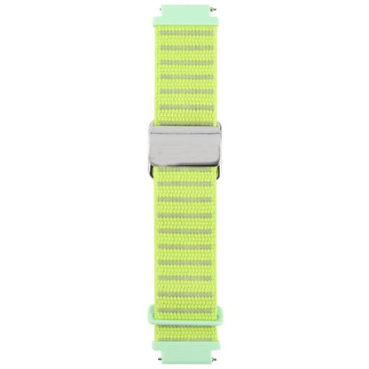 For Google Pixel Watch 3 45mm Magnetic Buckle Reflective Nylon Watch Band(Green) by bashfashion
