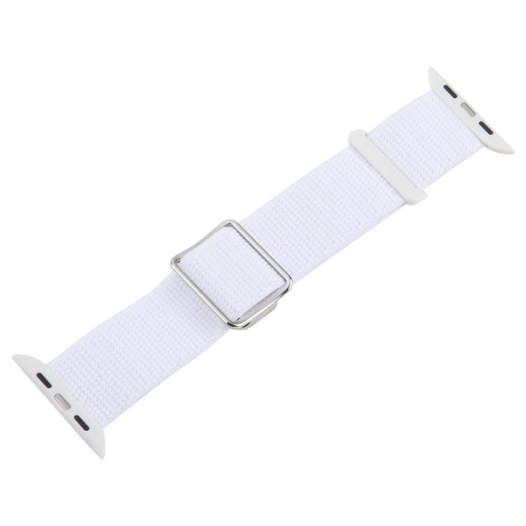 For Apple Watch 46mm / 49mm / 45mm / 44mm Magnetic Buckle Reflective Nylon Watch Band(White) by bashfashion