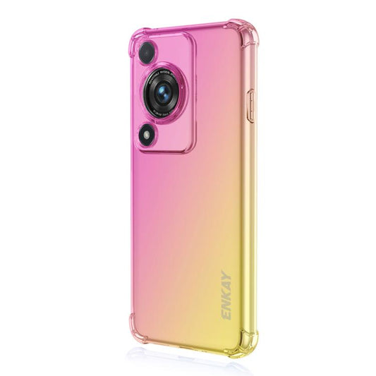 For Huawei nova Y72 / Y72S / Enjoy 70 ENKAY Hat-Prince Gradient Airbag TPU Phone Case(Pink Gold) by ENKAY