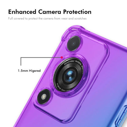 For Huawei nova Y72 / Y72S / Enjoy 70 ENKAY Hat-Prince Gradient Airbag TPU Phone Case(Purple Gold) by ENKAY