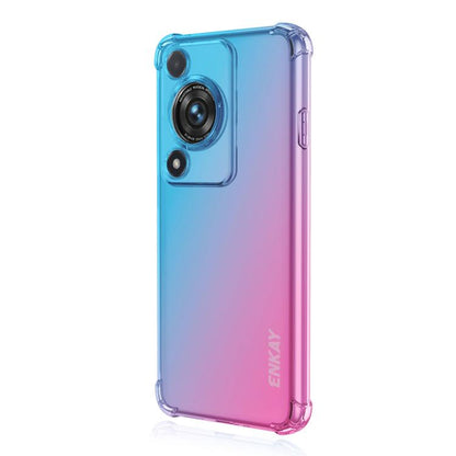 For Huawei nova Y72 / Y72S / Enjoy 70 ENKAY Hat-Prince Gradient Airbag TPU Phone Case(Blue Pink) by ENKAY