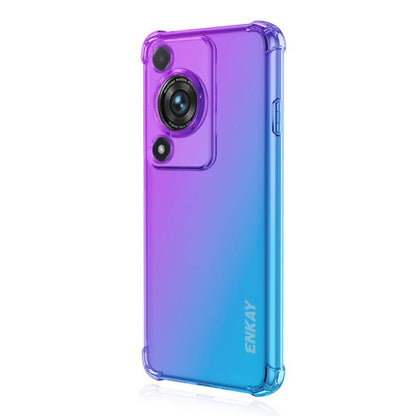 For Huawei nova Y72 / Y72S / Enjoy 70 ENKAY Hat-Prince Gradient Airbag TPU Phone Case(Purple Blue) by ENKAY
