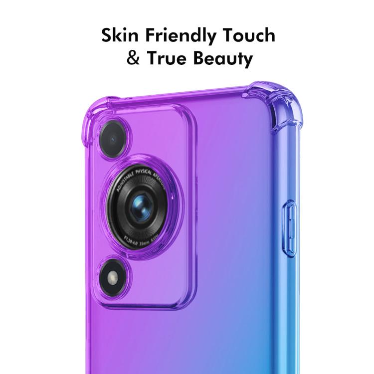 For Huawei nova Y72 / Y72S / Enjoy 70 ENKAY Hat-Prince Gradient Airbag TPU Phone Case(Purple Blue) by ENKAY