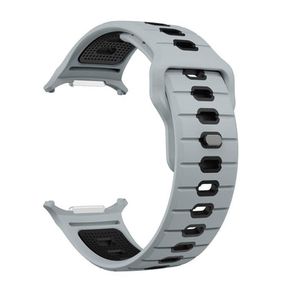 For Samsung Galaxy Watch Ultra 47mm / Ultra 2025 Horizontal Stripes Reverse Buckle Silicone Watch Band(Obsidian Black) by bashfashion