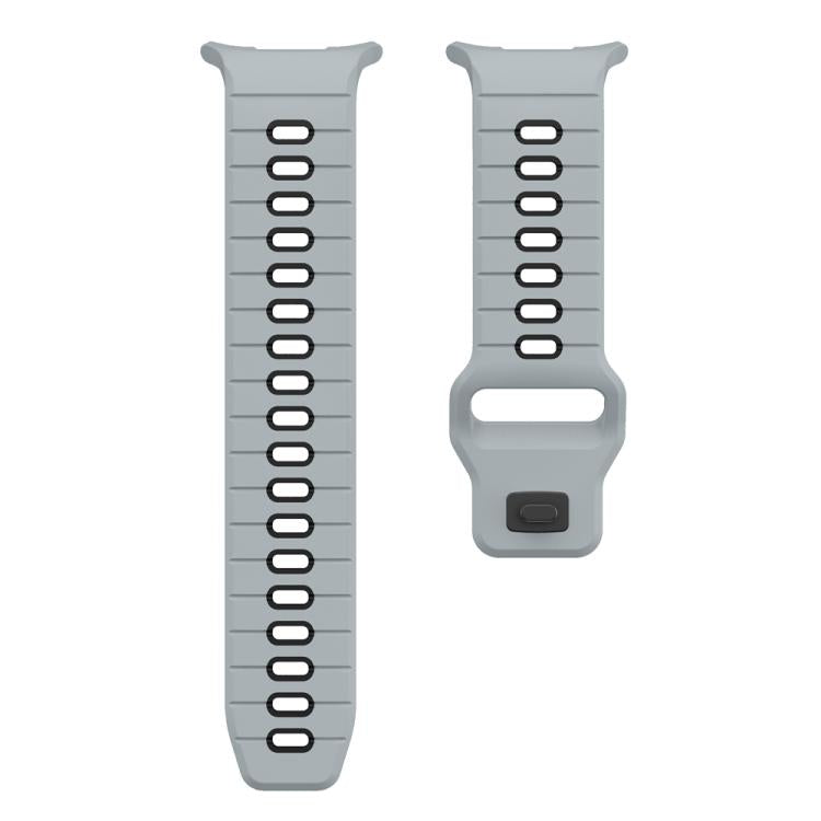 For Samsung Galaxy Watch Ultra 47mm / Ultra 2025 Horizontal Stripes Reverse Buckle Silicone Watch Band(Obsidian Black) by bashfashion