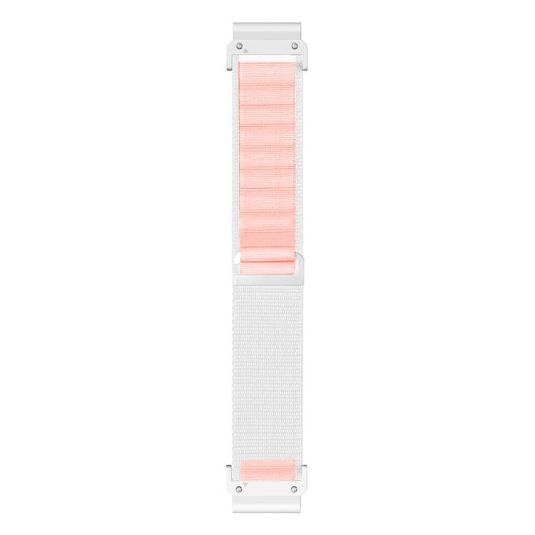 For Gamin 26mm Quick Release Nylon Watch Band(White Pink) by bashfashion