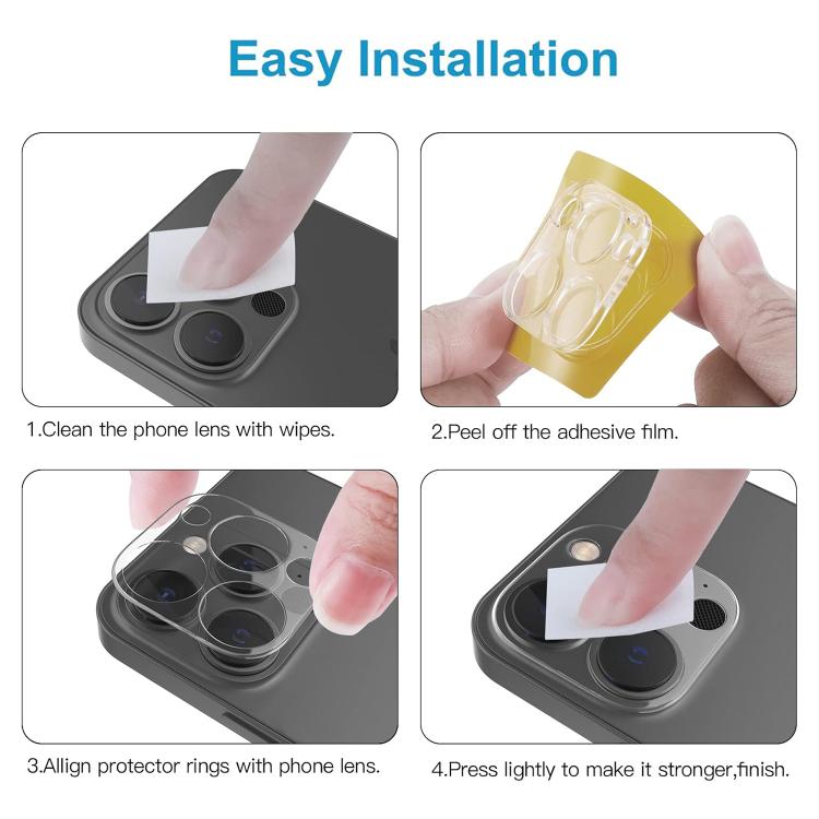 For iPhone 15 Kalebol Transparent One Piece Lens Protection Film by Kalebol