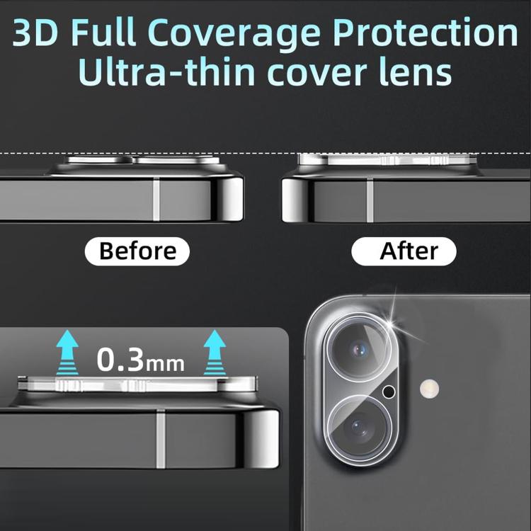 For iPhone 17 Kalebol Transparent One Piece Lens Protection Film by Kalebol