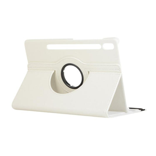 For Samsung Galaxy Tab S10+ / S9 FE+ / S9+ ENKAY 360 Degree Rotation Litchi Leather Smart Tablet Case(White) by ENKAY