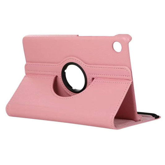 For Samsung Galaxy Tab A9+ 11.0 ENKAY 360 Degree Rotation Litchi Leather Smart Tablet Case(Pink) by ENKAY