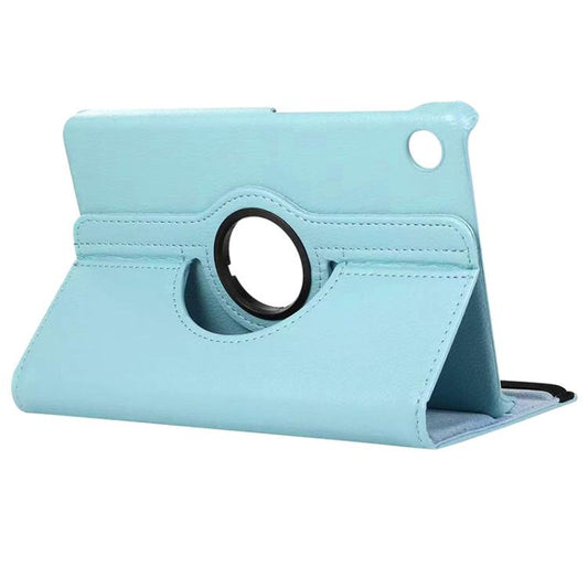 For Samsung Galaxy Tab A9 8.7 ENKAY 360 Degree Rotation Litchi Leather Smart Tablet Case(Light Blue) by ENKAY