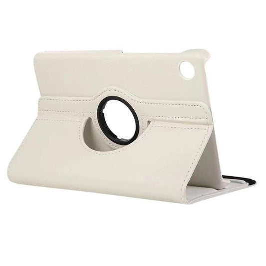 For Samsung Galaxy Tab A9 8.7 ENKAY 360 Degree Rotation Litchi Leather Smart Tablet Case(White) by ENKAY