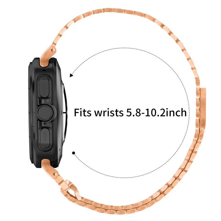 For Samsung Galaxy Watch Ultra 47mm / Ultra 2025 Nine-beads Magnetic Buckle Stainless Steel Watch Band(Rose Gold) by bashfashion
