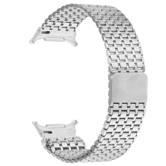 For Samsung Galaxy Watch Ultra 47mm / Ultra 2025 Nine-beads Magnetic Buckle Stainless Steel Watch Band(Silver) by bashfashion
