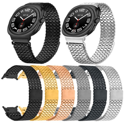 For Samsung Galaxy Watch Ultra 47mm / Ultra 2025 Nine-beads Magnetic Buckle Stainless Steel Watch Band(Titanium Color) by bashfashion