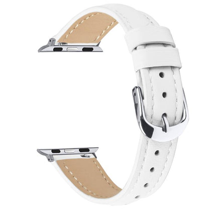 For Apple Watch 46mm / 49mm / 45mm / 44mm Small Waist PU Leather Watch Band(White) by bashfashion