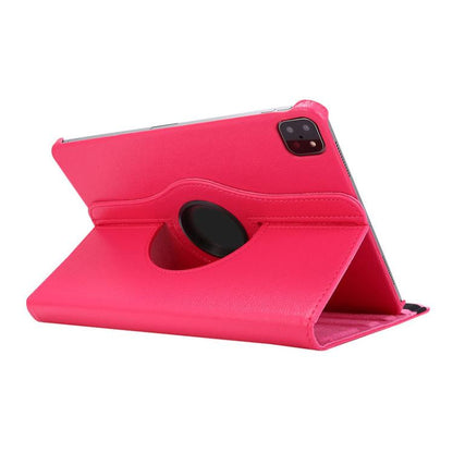 For iPad Air 11 2025 / 2024 / Air 10.9 2022 ENKAY 360 Degree Rotation Litchi Leather Smart Tablet Case(Rose Red) by ENKAY