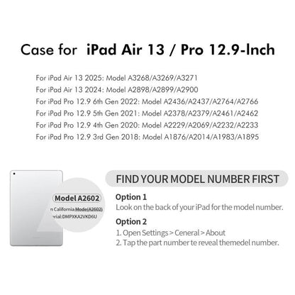 For iPad Pro 12.9 / Air 13 2025 / 2024 ENKAY 360 Degree Rotation Litchi Leather Smart Tablet Case(Dark Purple) by ENKAY