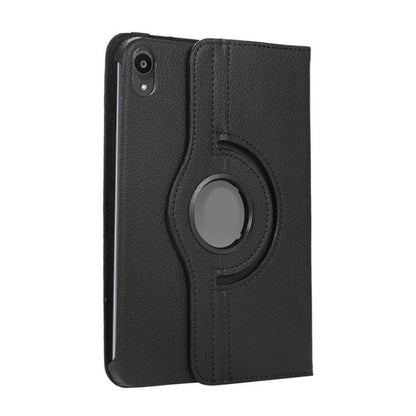 For iPad mini 2024 / mini 6 ENKAY 360 Degree Rotation Litchi Leather Smart Tablet Case(Black) by ENKAY