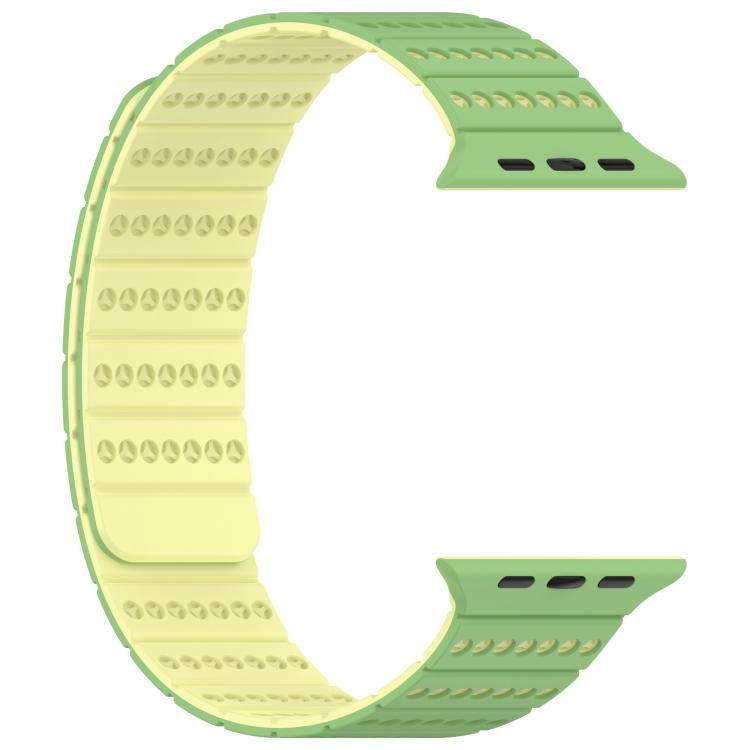 For Apple Watch 42mm / 41mm / 40mm / 38mm Honeycomb Magnetic Watch Band(Official Mint Yellow) by bashfashion
