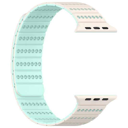 For Apple Watch 42mm / 41mm / 40mm / 38mm Honeycomb Magnetic Watch Band(Starlight Mint) by bashfashion