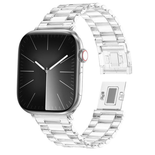 For Apple Watch 42mm / 41mm / 40mm / 38mm Candy Three-bead Magnetic Buckle PC Watch Band(Transparent) by bashfashion