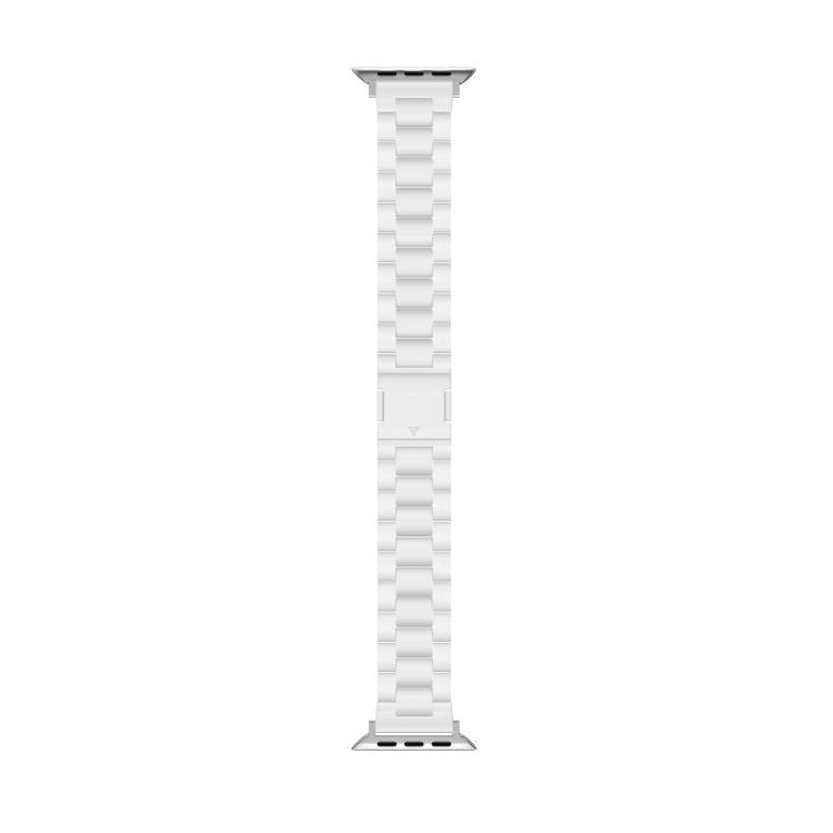 For Apple Watch 46mm / 49mm / 45mm / 44mm Candy Three-bead Magnetic Buckle PC Watch Band(White) by bashfashion