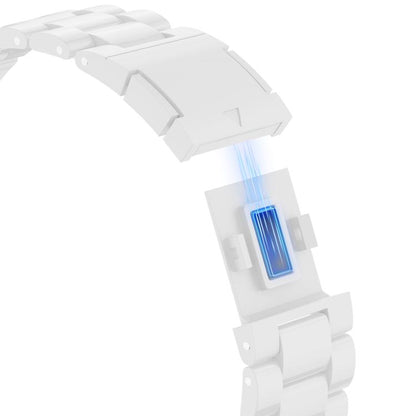 For Apple Watch 46mm / 49mm / 45mm / 44mm Candy Three-bead Magnetic Buckle PC Watch Band(White) by bashfashion