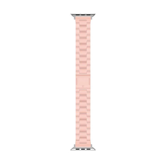 For Apple Watch 46mm / 49mm / 45mm / 44mm Candy Three-bead Magnetic Buckle PC Watch Band(Light Pink) by bashfashion