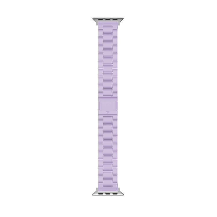 For Apple Watch 46mm / 49mm / 45mm / 44mm Candy Three-bead Magnetic Buckle PC Watch Band(Light Purple) by bashfashion