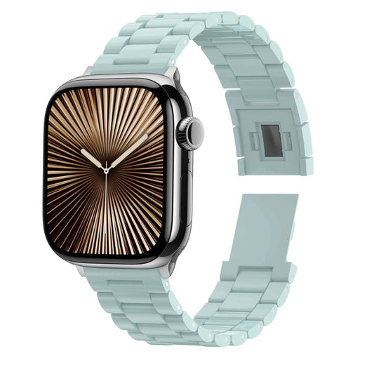 For Apple Watch 46mm / 49mm / 45mm / 44mm Candy Three-bead Magnetic Buckle PC Watch Band(Light Green) by bashfashion