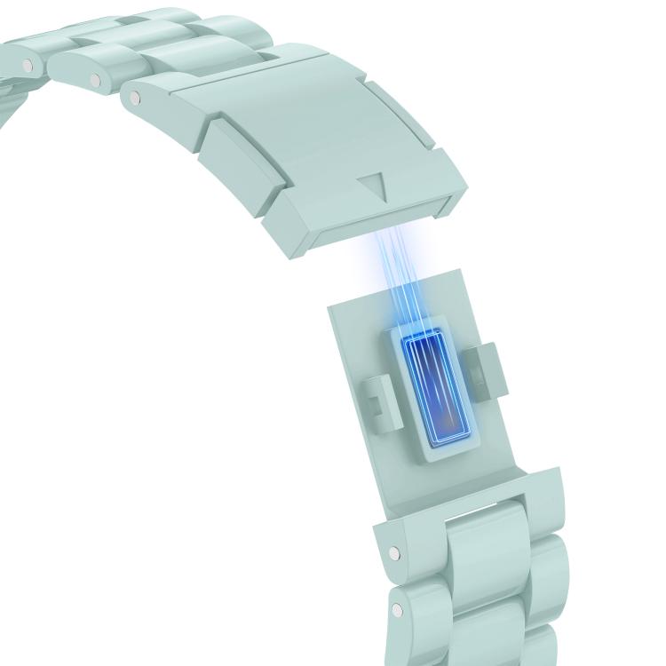 For Apple Watch 46mm / 49mm / 45mm / 44mm Candy Three-bead Magnetic Buckle PC Watch Band(Light Green) by bashfashion