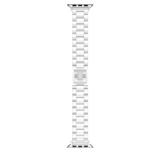 For Apple Watch 46mm / 49mm / 45mm / 44mm Candy Three-bead Magnetic Buckle PC Watch Band(Transparent) by bashfashion