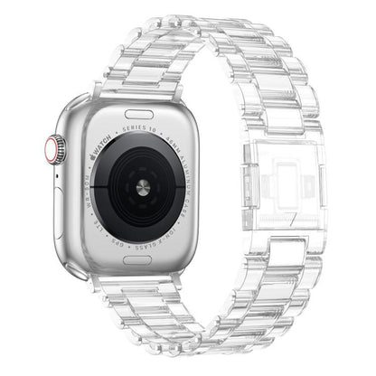 For Apple Watch 46mm / 49mm / 45mm / 44mm Candy Three-bead Magnetic Buckle PC Watch Band(Transparent) by bashfashion