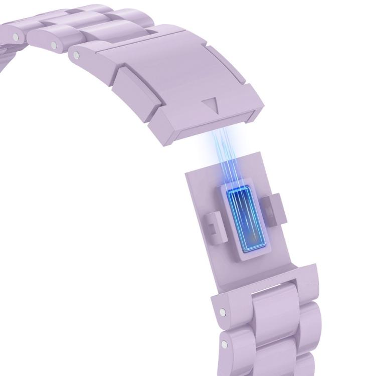 For Samsung Galaxy Watch 7 40mm / 44mm Candy Three Beads Magnetic Buckle Watch Band(Light Purple) by bashfashion