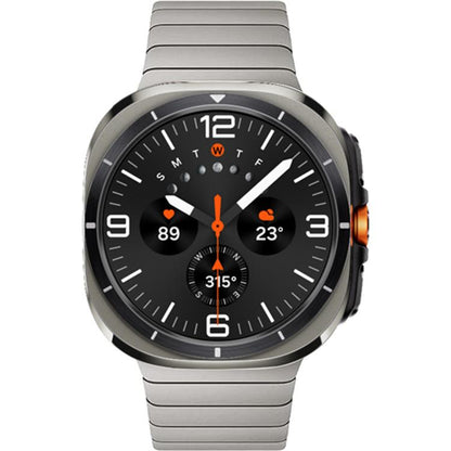 For Samsung Galaxy Watch Ultra 47mm / Ultra 2025 One-bead Butterfly Buckle Stainless Steel Watch Band(Titanium) by bashfashion