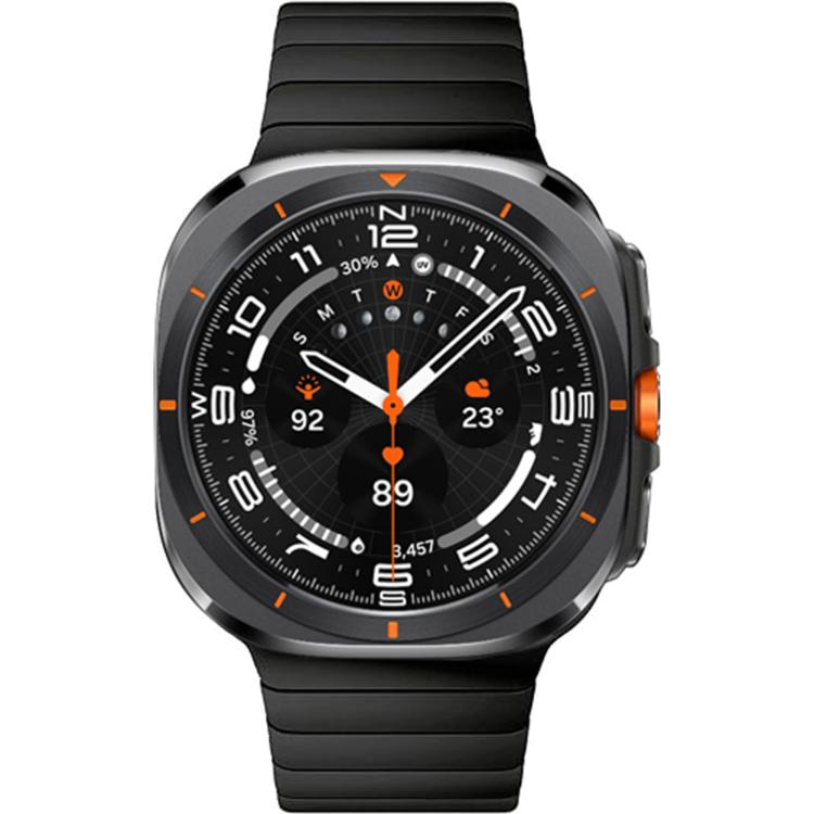 For Samsung Galaxy Watch Ultra 47mm / Ultra 2025 One-bead Butterfly Buckle Stainless Steel Watch Band(Black) by bashfashion