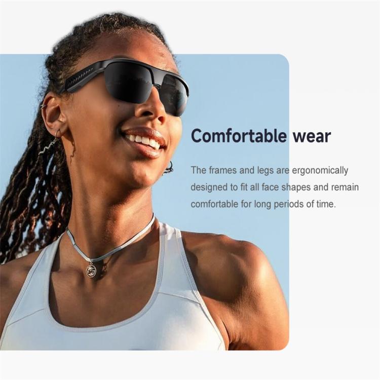 L01 Smart Glasses, Support AI Intelligent Translation / Bluetooth Call / Intelligent Noise Reduction(Grey) by bashfashion