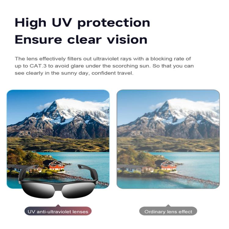 L01 Smart Glasses, Support AI Intelligent Translation / Bluetooth Call / Intelligent Noise Reduction(Orange) by bashfashion