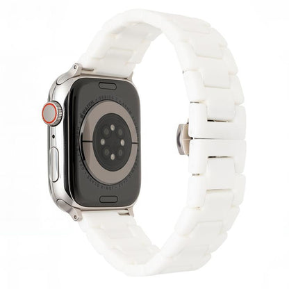 For Apple Watch 42mm / 41mm / 40mm / 38mm Tank Grain Ceramics Watch Band(White) by bashfashion