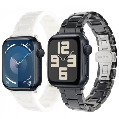 For Apple Watch 42mm / 41mm / 40mm / 38mm Tank Grain Ceramics Watch Band(Black) by bashfashion