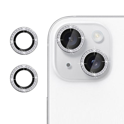 For iPhone 14 Kalebol Individual Camera Lens Diamond Ring Protector(Silver) by Kalebol