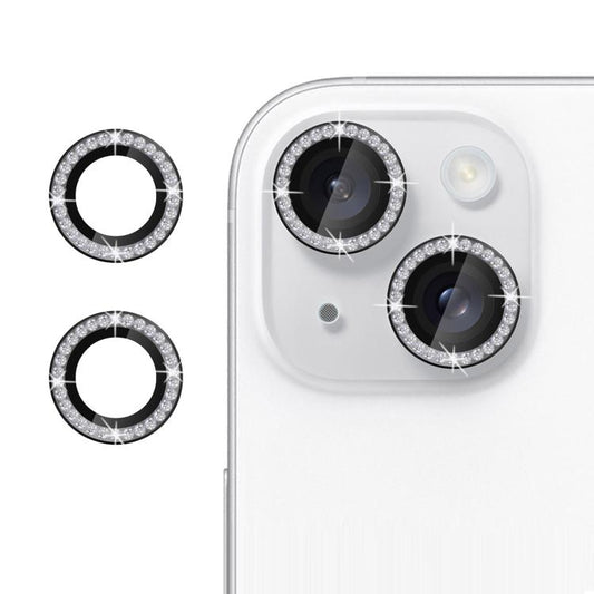 For iPhone 13 mini Kalebol Individual Camera Lens Diamond Ring Protector(Black) by Kalebol
