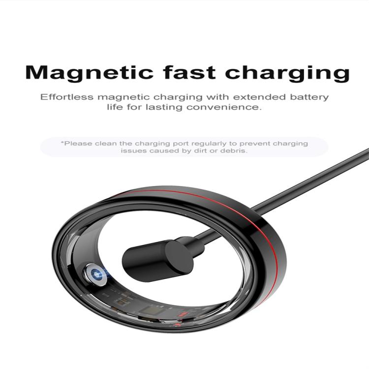 R04 SIZE 7 Smart Ring, Support Heart Rate / Blood Oxygen / Sleep Monitoring / Take Photos(Black) by bashfashion