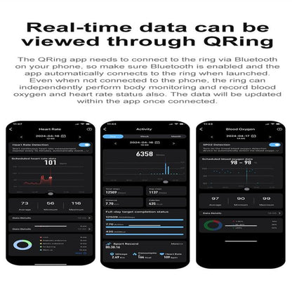 R04 SIZE 11 Smart Ring, Support Heart Rate / Blood Oxygen / Sleep Monitoring / Take Photos(Rose Gold) by bashfashion