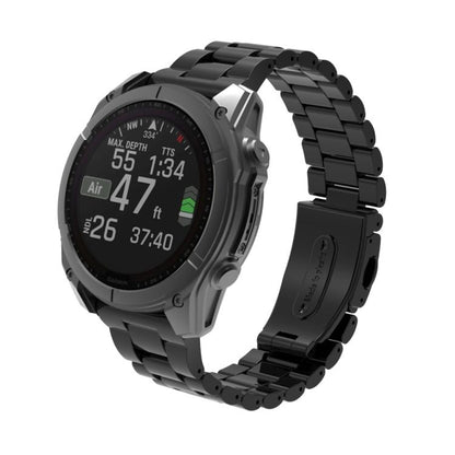 For Gamin 26mm Three Beads Plastic Quick Release Watch Band(Black) by bashfashion