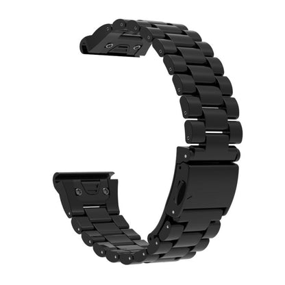 For Gamin 26mm Three Beads Plastic Quick Release Watch Band(Black) by bashfashion