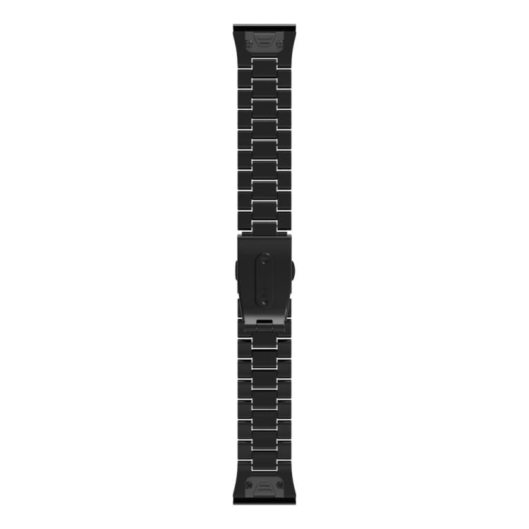 For Gamin 26mm Three Beads Plastic Quick Release Watch Band(Black) by bashfashion